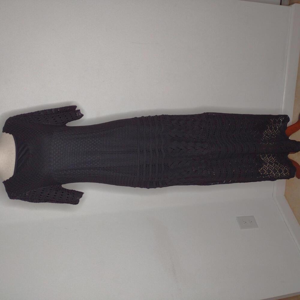 NWOT Solitaire Women's Black/Crochet Dress Size Small